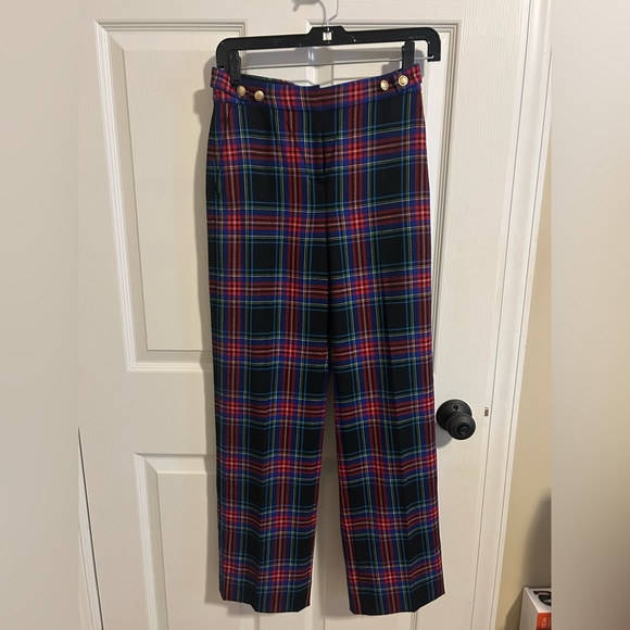 J.Crew Sydney Holiday plaid pants size 00 - Picture 5 of 11